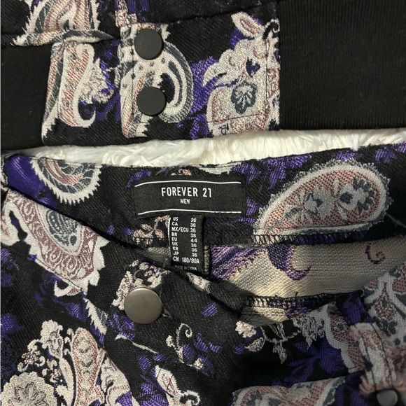 Forever 21 | Set Men Paisley Jacquard | Shorts Size 36 and Jackets Size L | - Picture 3 of 7